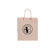 Крафт-пакет с веревочными ручками черный логотип